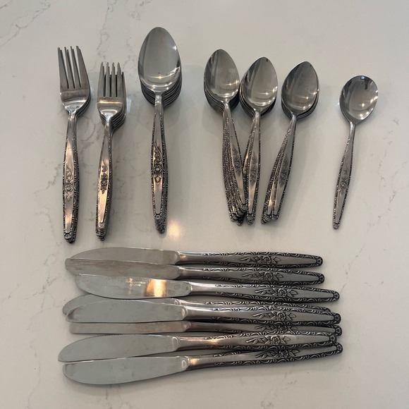 VTG Mixed Lot 44 pc T & N Stylecraft Stainless Steel Single Rose Japan - Picture 1 of 7
